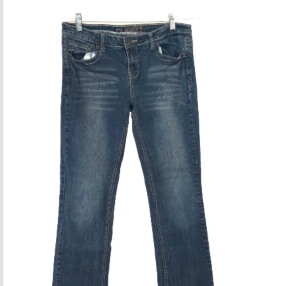 Rue21 Women’s Jeans 11/12 Bootcut Low Rise Embroidered Flap Pocket Stretch Denim - Picture 9 of 13